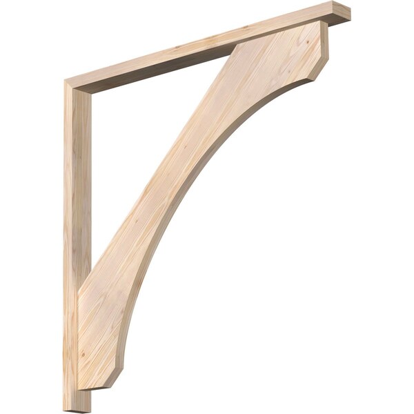 Ekena Millwork Legacy Block Smooth Bracket w/ Offset Brace, Douglas Fir, 3 1/2"W x 42"D x 42"H BKT0402X42X42LEC05SDF - main